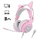 Produktbild SHENGY Pink USB Cable Gaming Headphone 7.1 Virtual mit Mikrofon Headset für PC für PS4, Geräuschunterdrückung.