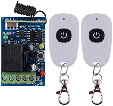 Lejin 1 Channel DC 12 V Wireless Remote Control Transmitter – Wireless Transmitter with Radio Receiver Radio Holder for Door Controls, Hub, Lighting Fountain Receiver Transmitter Wireless Remote Control Switch Remote Switch Programming For Garage Door Window Light Lamp