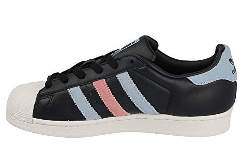 adidas Superstar W Womens Trainers Black Blue - 4 UK