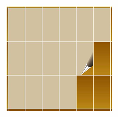 FoLIESEN Fliesenaufkleber für Bad und Küche - 10x20 cm - beige matt - 20 Fliesensticker für Wandfliesen