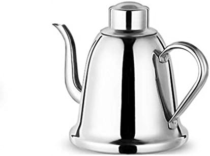 QJIAXING Kitchen Stainless Steel Leak Proof Oil Mouth Oil Pot Home Cooking Vinegar Bottles Kitchen Supplies Kettle,Silver,750Ml