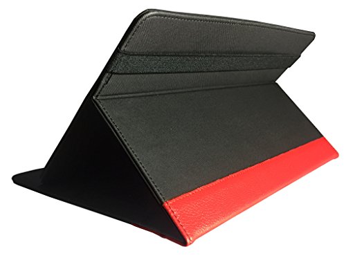 Denver TAQ-10242   TAQ-10243 10 1 inch Tablet Schwarz mit Roter Trimmen Universal Wallet Schutzh  lle Folio   10 - 11 zoll   von Sweet Tech