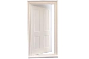 Melody Jane Poupées Constructeurs Bricolage 1:24 Échelle Miniature Classique Plastique Blanc 4 Panneau Porte