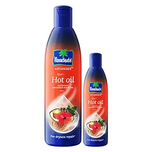 Parachute Advansed Ayurvedic Hot Oil,Warming Coconut Hair Oil,Frizz Free Hair, 400ml + 90ml Pack