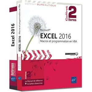 Excel 2016 - Coffret de 2 livres - Le Manuel de référence + le Cahier d'exercices sur les macros et la programmation VBA