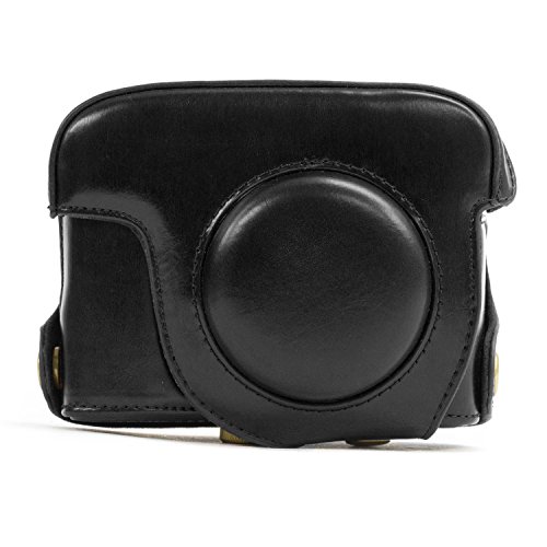 MegaGear Etui souple en cuir pour  Housse pour Nikon COOLPIX P7700   P7800  Noir 
