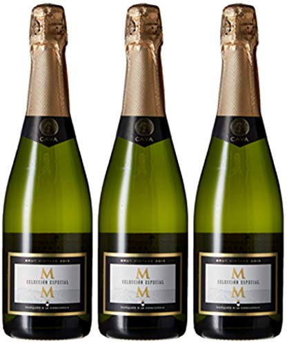Marqués de la Concordia MM Selección Especial Brut Cava - 3 botellas x 750 ml - Total: 2250 ml