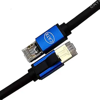 CABLESETC Cat 8 Ethernet Cable 2 Meters Network LAN Patch Cord Shielded Wire 26AWG 4PAIRS 40Gbps 2000MHz SFTP SSTP High Speed Aluminium RJ45 8P8C Connectors for Modem Router Switch Gaming