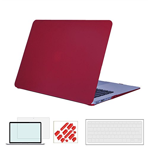 RYGOU Macbook Air 11 Plastik Matt Hard Shell mit klarer Tastatur Haut Screenguard und Anti-Staub Stecker für 11,6 Zoll Macbook Air Modell: A1370 / A1465