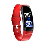 OSYARD Smart-Uhr,Fitness-Tracker,Sportuhr,Fitness-Armband Armbanduhr mit Herzfrequenz-Monitor,Kalorienzähler,IP67 Wasserdicht,Schrittzähler,Smartwatch für Android iOS,Schwarz/Weiß,Silicon Strap