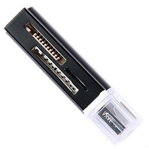RotSale® 1x Schwarz Kartenleser Karten Leser Cardreader Speicherkartenleser für Micro SD MMC Card SDHC TF MS (M2) USB Reader Adapter - 3