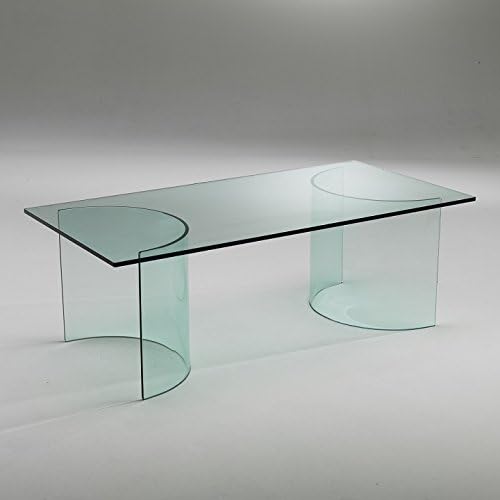 Mod. Crescent – Low Coffee Table in Curved Glass