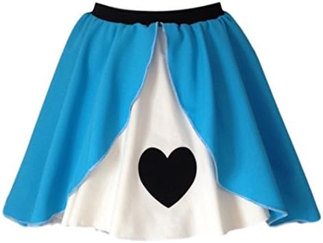 Mums Essentials Alice In Wonderland/Queen Of hearts Skirt - 17" Length - 4 Variations (X-Large (32" Waist), Alice Heart)