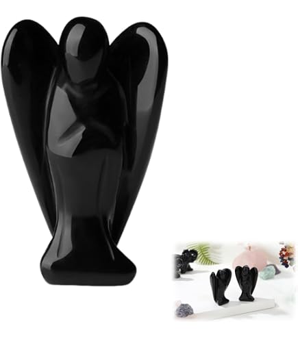 KYEYGWO Ange Gardien en Pierre, Statuette de Porte-Bonheur Ange de Poche Décoratif en Pierre Semi-Précieuse pour Protection 1.5, Lot de 3, Cristal de Roche/Quartz Rose/Opalite KYEYGWO Ange Gardien en Pierre, Statuette de Porte-Bonheur Ange de Poche Décoratif en Pierre Semi-Précieuse pour Protection 1.5, Lot de 3, Cristal de Roche/Quartz Rose/Opalite