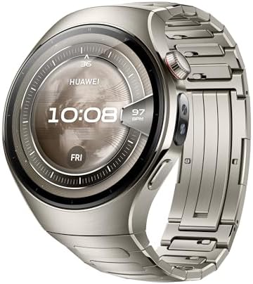 HUAWEI WATCH 5, 46mm Smartwatches, Tecnologia Multi-sensing X-TAP, SpO2 dal Polpastrello, Health Glance, eSIM, con App ECG, HRV, 30 mesi di Garanzia, Android e iOS, Argento