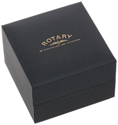 Rotary Men's Quartz Watch with Blue Dial Analogue Display and Black Leather Strap GS90085/05