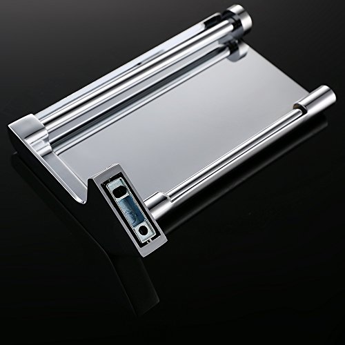 Homelody Chrom S304 Edelstahl Toilettenpapierhalter WC-Papierhalter Klopapierhalter Klopapier Rollen mit Deckel Papierhalter - 5