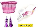 Children Bike Accessory Pack - Dolly Seat / Pink Basket & Handlebar Streamers