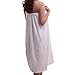 TopTie Women's Cotton Terry Spa Shower Bath Towel Wrap Velcro Closure on Chest - White,S/M