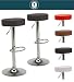 Produktbild SPS-Racing Exclusiver Barhocker - Chillout - aus Kunstleder 2er Set rund verchromt Barstuhl bar Stool höhenverstellbar drehbar (Grau)
