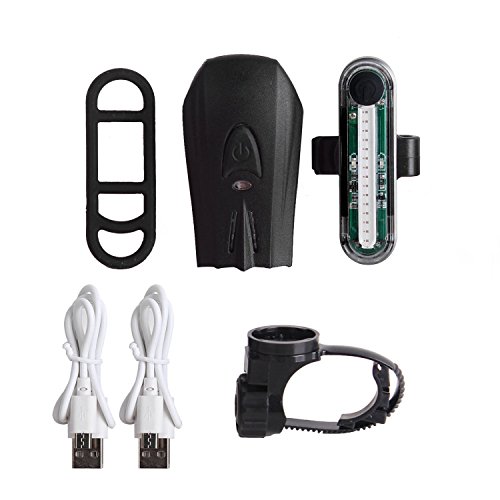 Fahrradbeleuchtung Set, Wiederaufladbare LED Fahrradlampen, inkl. Frontlicht mit störungsfreiem Licht und schaltbares Rücklicht - 7