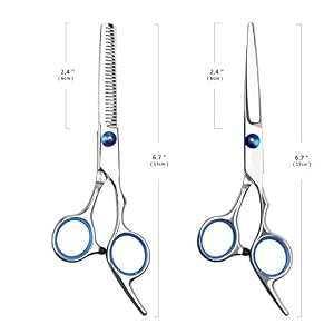 Apriller barber set, hair scissors, cutting scissors, 17 cm, set includes regular thinning scissors, comb and premium… - Image 5