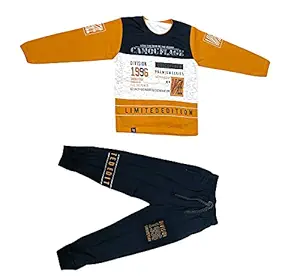 Febro Soft Cotton Long Sleeves Printed hoseiry t-Shirt Jeans (Stretchable),Cotton Pants(Trouser) for Your Little Ones from New Born to 14-15 Years (5712 camo Mustard, 26(4-5 Years))