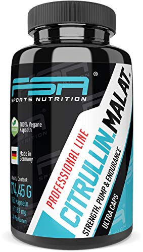 Malate de L-Citrulline fortement dosé, 150 gélules, 1000 mg de malate de L-Citrulline par gélule végétalienne sans additifs - de la marque de sport professionnelle FSA Nutrition, Fabriqué en Allemagne