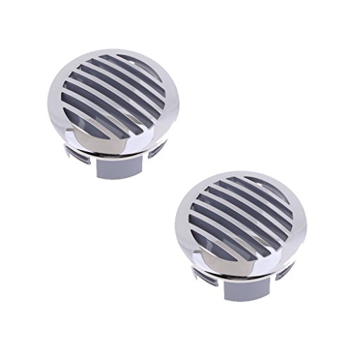 Homyl 2pcs Rond Évent d'Aération en Acier Inox 316 Courbé Plaqué Quincaillerie Bateau Marin Yatch