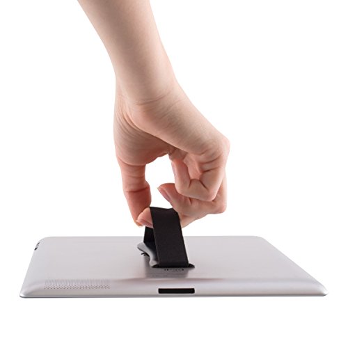 kwmobile Finger-Halterung Tablet Halter für die Hand, für verbesserte Einhandbedienung in Schwarz – Für iPad, Samsung Galaxy Tab 4 und mehr - 2