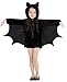 Produktbild Kinder Mädchen Halloween Vampirflügel Umhang Vampir Kostüm Fledermaus Flüge Cosplay Kurz 130-140