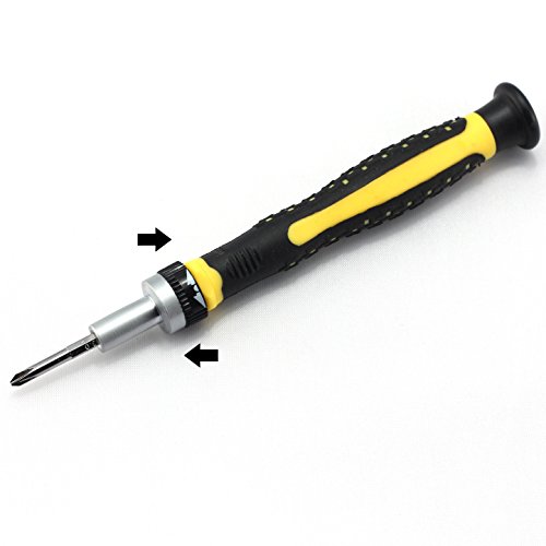 Schraubendreher-Set, E-Durable Multifunktions-Reparatur-Werkzeug-Kit Schraubendreher Pinzetten und Pry Bars Set Precision Tool Kit für Haus Elektronik – 24 in 1 - 2