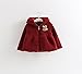 Arrowhunt Baby Girls Cute Winter Warm Plush Rabbit Hooded Coat Red