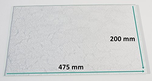 Khlschrank Einlegeboden / Glasplatte / Gemsefach  Strukturglas 4 mm dick  475 mm x 200 mm - Direkt vom Glasereifachbetrieb!!!