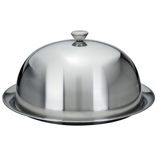 Speiseglocke mit Teller - Ø 25 cm - Tellerglocke - Käseglocke - Servierglocke - Servierteller - Servierhaube