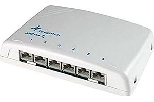 TELEGARTNER Telegärtner Mini-Verteiler AP Cat6A 6-fach, MPD6-HS K geschirmt 6x RJ45, alpinweiß, J02021A0050