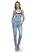 Jubination Girls Ice Blue Skinny Fit Ice Blue Denim Dungaree Jeans RS.859.00