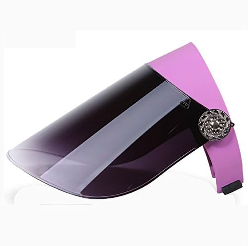 Strohhut NAN Sun Hat Female Sun Protection Hat Cycling Summer Outdoor Riding Electric Car Adjustable Cover Face UV Protection Sun Hat Black, Rose Pink, Purple, Navy Blue, Light Blue (Color : Purple)