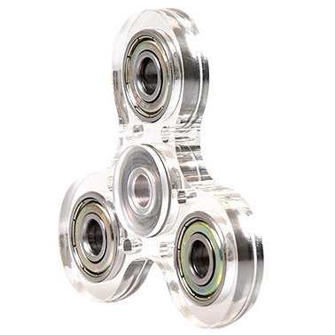Hand Spinner, Onlylove Spinner Fidget Acrylic Tri-Spinner Fidget Toy Hybrid Bearing EDC Focus Toy Finger Top for Killing Time Spins Clear