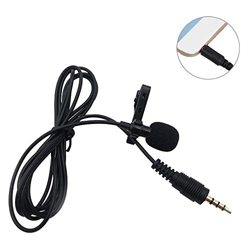 Preisvergleich Produktbild Lavalier Mikrofon für Smartphone, Omnidirectional Kondensator Lapel Mic mit Einfacher Clip on System für iPhone Android Smartphonel.