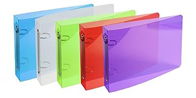 Exacompta 51099E Classeur pour Fiche Bristol en Polypro Transparent 2 Anneau X de 25 Dos de 40 mm pour Fiches Bristols Format 125 X 200 et 148 X 210