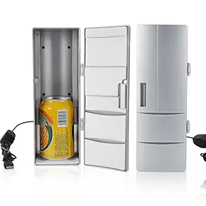 Jacksking Compact Mini USB Cooler Warmer Refrigerator/Fridge for Travel Car Office Use