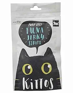 Kittos Cat Treat Multi Flavour (Chicken Jerky Strips, Salmon Rings, Tuna Jerky Strips, Snapper Jerky Strips) for Cats and Kittens