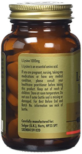 Solgar L-Lysine 1000 mg Tablets - Pack of 50 - Image 5