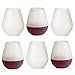 Produktbild Casa Bonita Silikon Wein Gläser 12 oz Set von 6 Trinkflaschen-Set unzerbrechlich Silikon Weingläser FDA Grade wiederverwendbar Silikon Gläser Bruchsichere Party Tassen, drinkwares