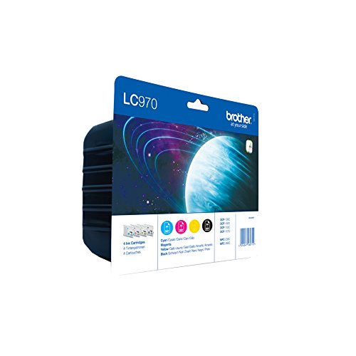 Brother Tintenpatronen Value Pack (Viererpack, Farbe: cyan / gelb / magenta / schwarz) für Lc970 - 2