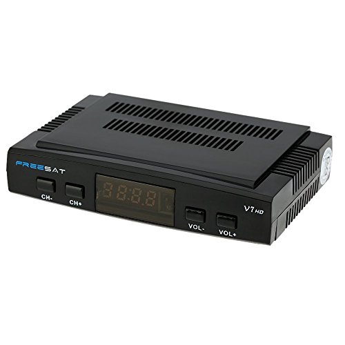 docooler FREE SAT V7 HD DVB-S2 Receptor de TV Vídeo Digital Broadcasting Set Top Box Compatible con USB PVR EPG PowerVu DRE & Biss Key for TV HDTV EU enchufe