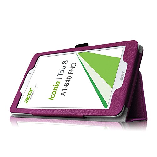 Fintie Acer Iconia Tab 8 A1-840 FHD Hülle – Hochwertige Kunstleder Slim Fit Stand Case Cover Schutzhülle Tasche Etui für Acer Iconia A1-840 FHD (8 Zoll) Tablet, Lila - 5