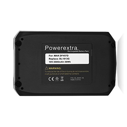 Powerextra 18V 2.0Ah BL1813G Li-ion Akku für Makita DF457D, HP457D, JV183D, TD127D, UR180D, UH522D, CL183D - 6