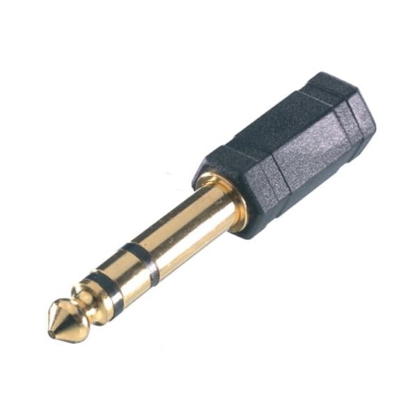 Vivanco 41063 - Adaptador audio Jack (3.5 mm/6.3 mm), negro